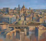London by Olivier Raab, 1998, mixed media, sold Sep 2024