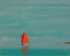 Das rote Segel by Robert Stark Jr., oil on canvas, sold Sep 2024