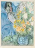 Les coquelicots by Marc Chagall, 1949, color lithograph, offered Sep 2024