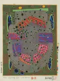 Automobil in Richtung Natur und Schöpfung by Friedensreich Hundertwasser, 1985, color woodcut, offered Sep 2024