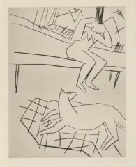 Ohne Titel by Leiko Ikemura, etching, sold Sep 2024