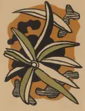 La fleur by Fernand Léger, 1952, color lithograph, sold Sep 2024