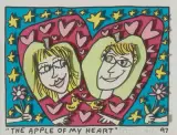 The Apple of my heart by James Rizzi, 1997, color lithograph, sold Sep 2024