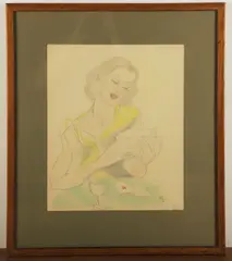 PA artist by Emlen Etting, pastel on paper, sold Aug 2024