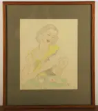 PA artist by Emlen Etting, pastel on paper, sold Aug 2024