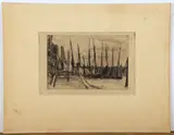 Untitled by James Abbott McNeill Whistler, etching, sold Sep 2024