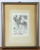 Untitled by Salvador Dalí, etching "Don Quixote", sold Sep 2024