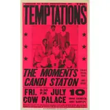 The Temptations, The Moments by Candi Station, Concert poster, sold May 2022