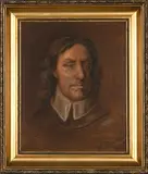 Portrait Copied From the Dining Hall of Sidney Sussex College Cambridge College by Frederick Parsons Shuckard, 1897, pastel on brown card, sold Jul 2023