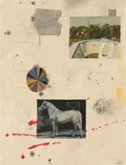 Study with Horse and Empty Pool by Jaco Benade, oil on canvas, sold Oct 2023