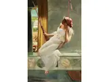 Die Schaukel by John Reinhard Weguelin, oil on canvas, sold Sep 2025