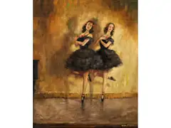 Zwei Tänzerinnen by Otto Eduard Pippel, oil on canvas, sold Dec 2019