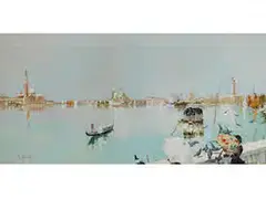 Ein Sonniger tag in der Lagune by Raffaele Mainella, watercolor, offered Dec 2016