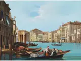 Blick auf den Canal Grande in Venedig by Giuseppe Bernardino Bison, tempera, sold Jun 2025