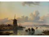 Eisvergnügen by Lodewijk Johannes Kleyn, 1817 - 1897 Den Haag, oil on panel, sold Apr 2016