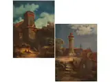 Fünfeckturm der Nürnberger Kaiserburg by Peter Conrad Schreiber, 1816 – 1894 Nürnberg, oil on canvas, offered Sep 2023