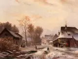 Die Schmiede by Anton Doll, oil on canvas, offered Mar 2025
