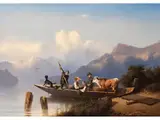 Die Überfahrt by Carl Triebel, oil on canvas, sold Jun 2025