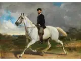 Kronprinz Rudolf von Österreich auf Einem Schimmel by Albrecht Grueber, oil on canvas, offered Dec 2024