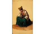Kostümstudie by Édouard Henri Théophile Pingret, oil on board, offered Jul 2015