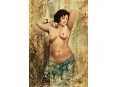 Damenakt by Emile Baes, oil on canvas, sold Sep 2021