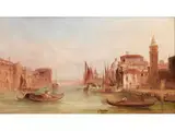 Ansicht des Markusbeckens in Venedig by Alfred Pollentine, oil on canvas, offered Jun 2023