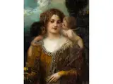 Portrait Einer Schönheit mit Amor by Eduard Veith, oil on panel, sold Mar 2026