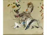 Weiblicher Halbakt by Mosè Bianchi, mixed media, offered Sep 2015