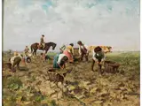 Die Ernte by Antonio Montemezzo, oil on panel, offered Jun 2024