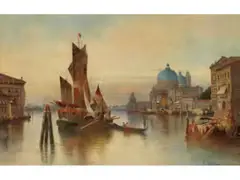 Venedig – Segelboote auf dem Canal Grande by Karl Kaufmann, oil on canvas, sold Jun 2026
