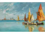 Vor Venedig by Giovanni Salviati, oil on canvas, sold Mar 2023