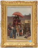 Charlatan by Louis Debras, oil on canvas, sold Sep 2024