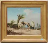Auf der Landstrasse by Harald Friedrich, oil on board, offered Sep 2024