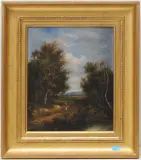 Landschaft mit Staffage by Joseph Thors, oil on canvas, sold Sep 2024