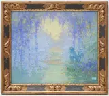 Le Jardin bleu by Georges Dantu, pastel, sold Sep 2024