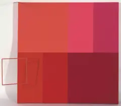 Naranja S/Rojo by Rafael Pérez, 1982, acrylic, sold Sep 2024