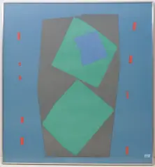 Komposition by Italo Valenti, 1972, color lithograph, offered Sep 2024