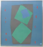 Komposition by Italo Valenti, 1972, color lithograph, offered Sep 2024