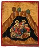 Griechisch, 18./19.Jh by Die Sieben Schläfer von Ephesos, tempera, sold Sep 2024
