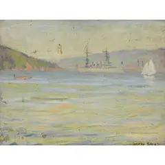 Untitled by Joseph Sacks, oil on board, sold May 2022