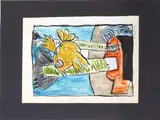 Untitled by Guillaume Corneille, watercolor, sold May 2022