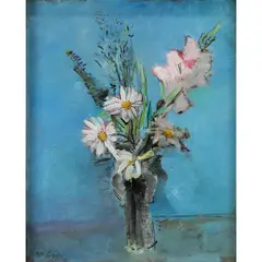 Daisies by William A. Gaw, 1940, oil on canvas, sold May 2022