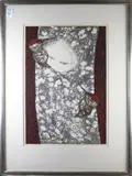Untitled by Kaoru Kawano, woodblock in color, sold May 2022
