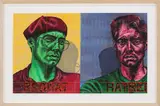 Red Hat Hatred by Kevin Murphy, 1992, mixed media on paper, sold May 2022