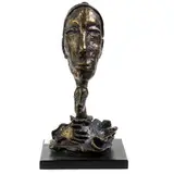Harlequin Bust by Mary Zarbano, bronze sculpture, sold May 2022