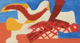 Abstract Composition by Alfred Pellan, oil on canvas, offered Sep 2020