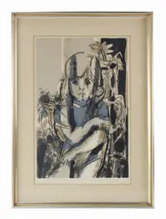 Untitled by Françoise Gilot, lithograph, sold Oct 2024