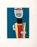 Smoking Mountaineer by Umetarō Azechi, 1972, Woodblock Print in Colors, sold Apr 2024