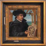 Architect's Portrait by Theodor Winter, Oil on Wood Panel, sold Apr 2024