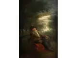 Junger Schnitter bei der Rast by Gustave Courbet, oil on panel, offered Sep 2015